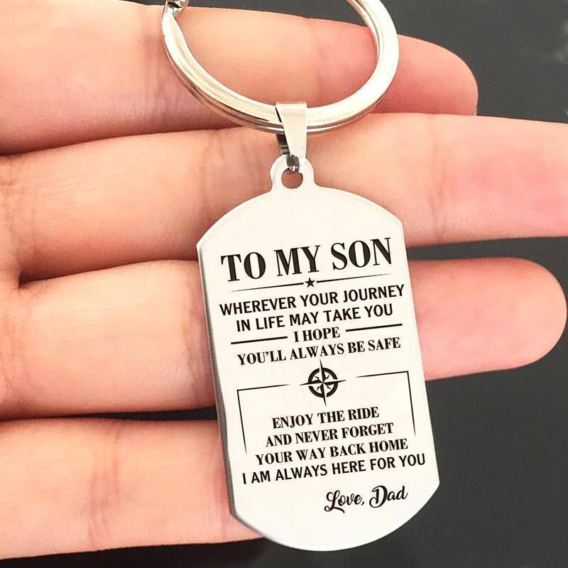 Mother's Day Gift Dad To My Son-Wherever Your Journey In Life May Take You-Engravingift