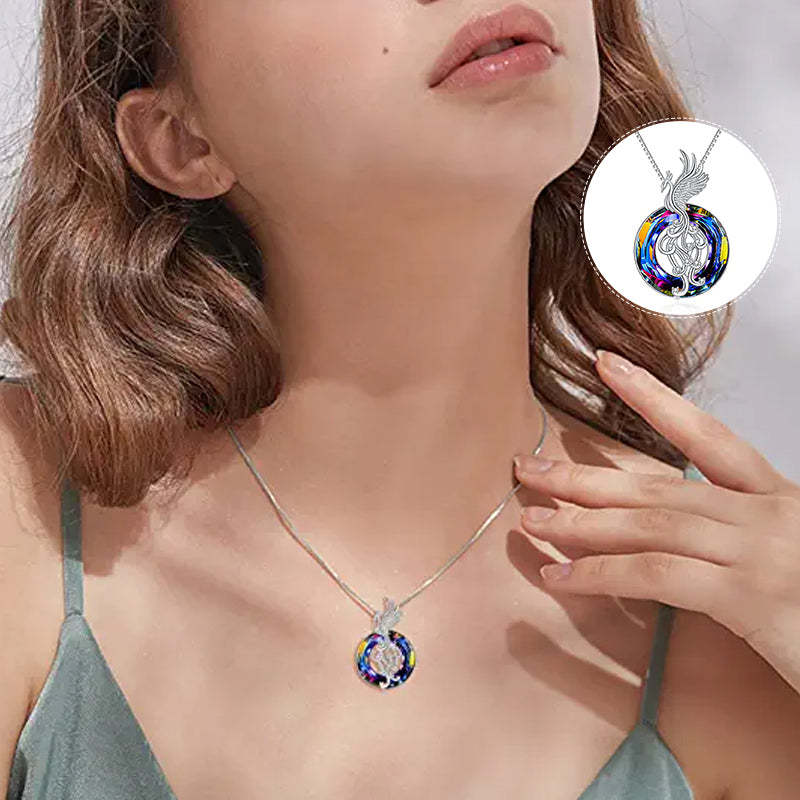 Mother's Day Gift Flying Phoenix Necklace-Engravingift