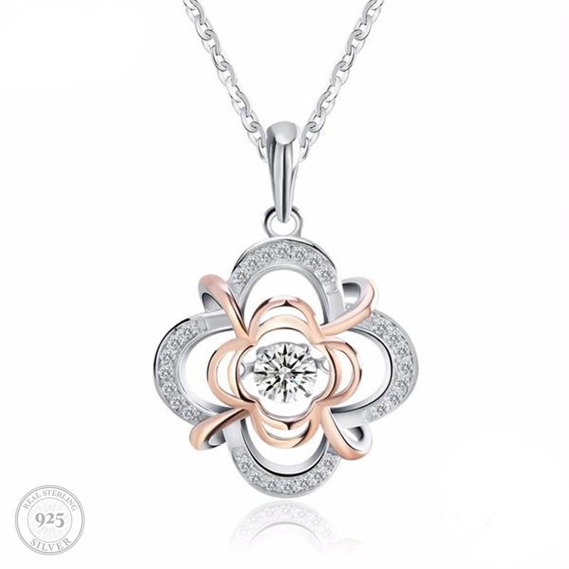 Mother's Day Gift Luxe Flower Pendant Necklace-Engravingift