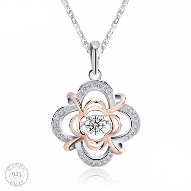 Mother's Day Gift Luxe Flower Pendant Necklace-Engravingift