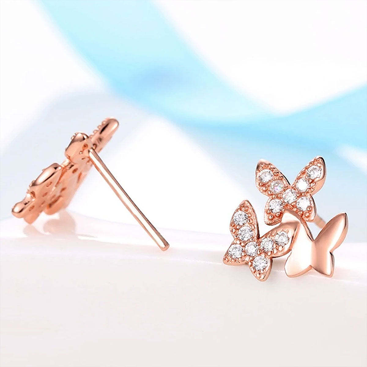 Mother's Day Gift Rose Gold Butterfly Bundle-Engravingift