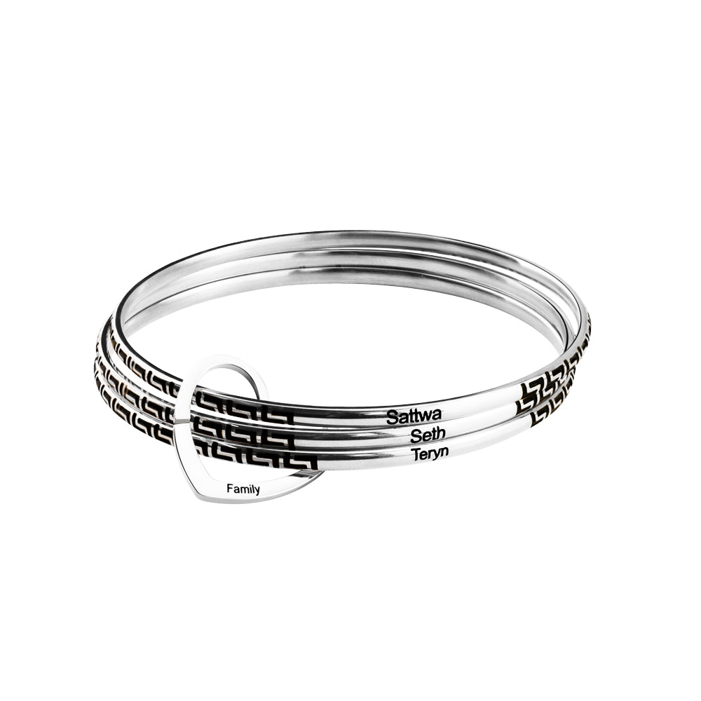 Mother's Day Gift Zigzag Heart Bracelet-Engravingift