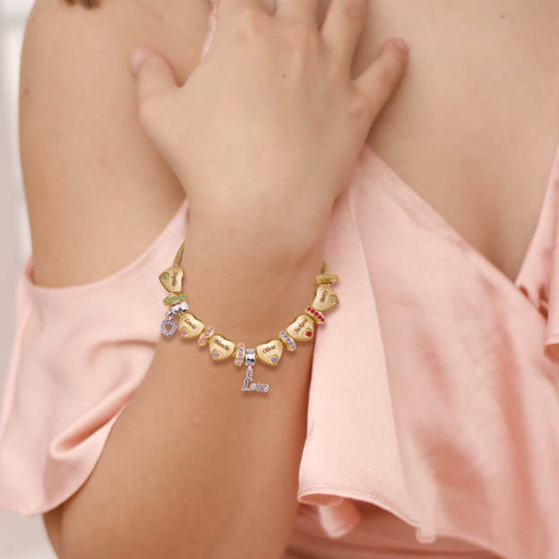 Christmas Gift Forever In A Mother's Heart Personalized Birthstone Bracelet