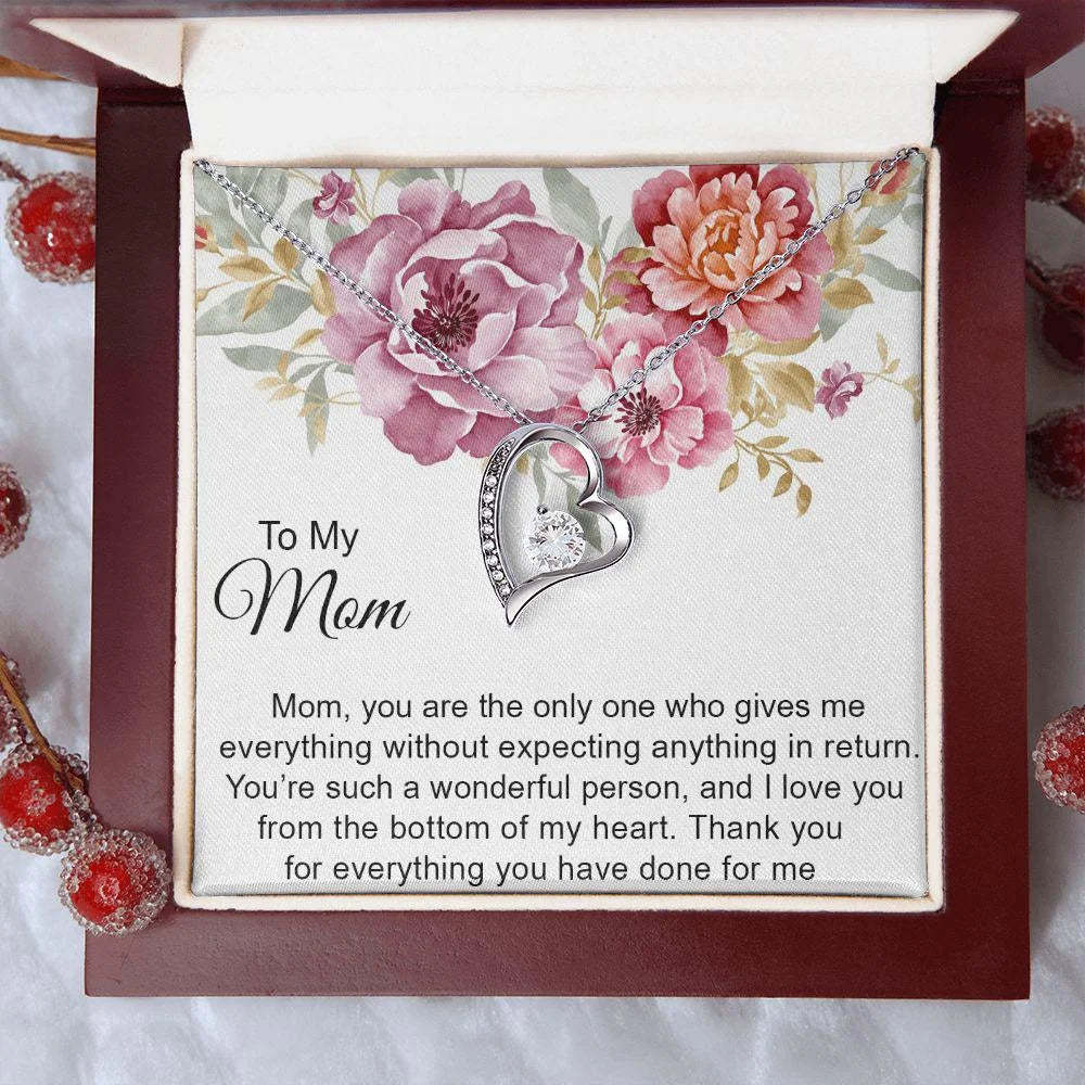 Mother's Day Gift To My Mom S925 Heart Necklace "I love you from the bottom of my heart" Emotional Gifts For Mother-Engravingift