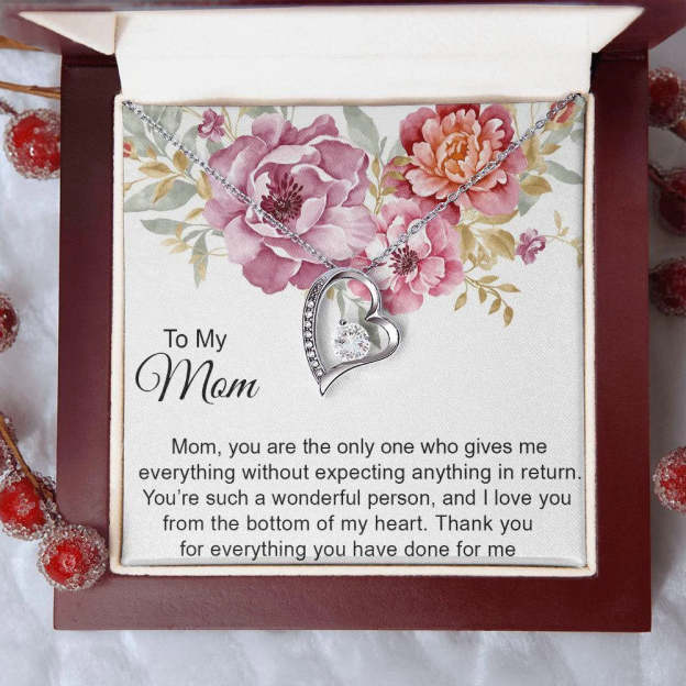 Mother's Day Gift To My Mom S925 Heart Necklace "I love you from the bottom of my heart" Emotional Gifts For Mother-Engravingift