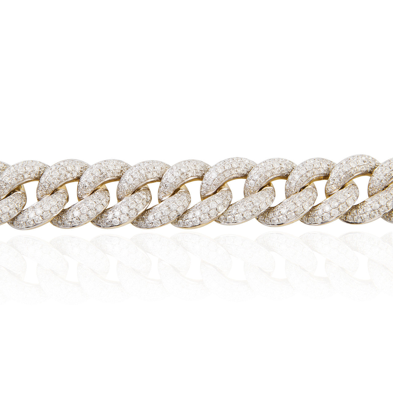 10K Yellow Gold 10.23ct Diamond Cuban Link Bracelet-Engravingift
