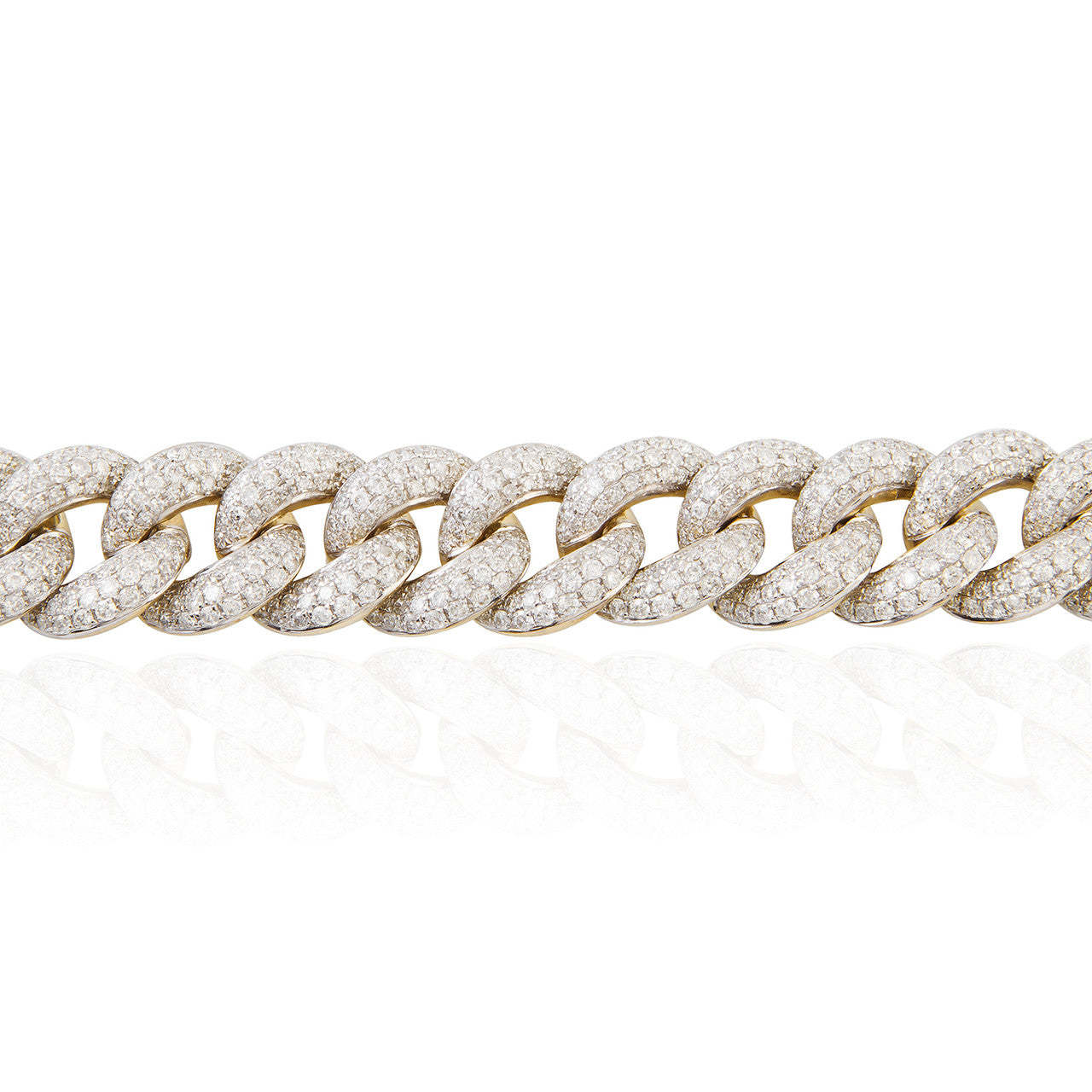 10K Yellow Gold 10.23ct Diamond Cuban Link Bracelet-Engravingift