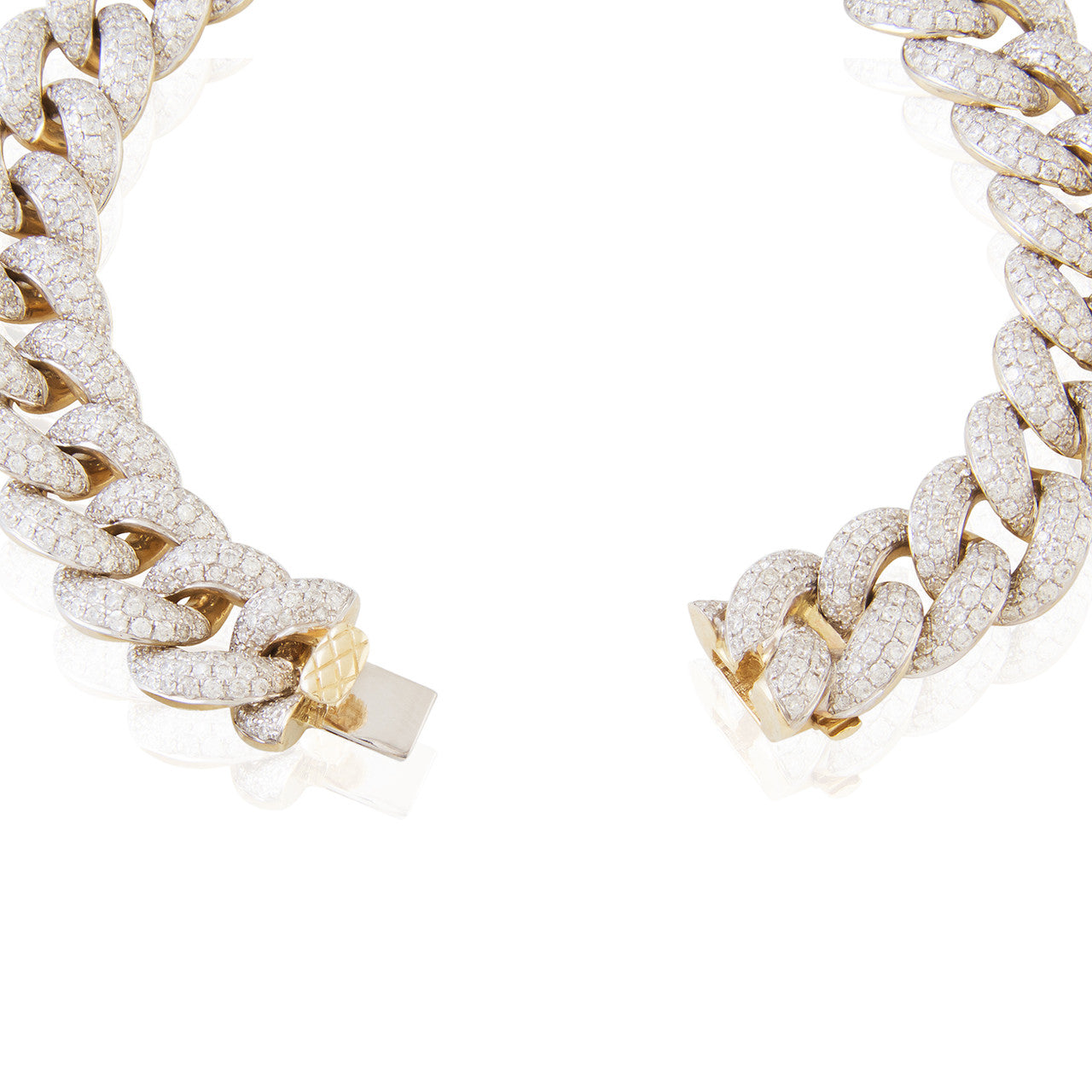 10K Yellow Gold 10.23ct Diamond Cuban Link Bracelet-Engravingift