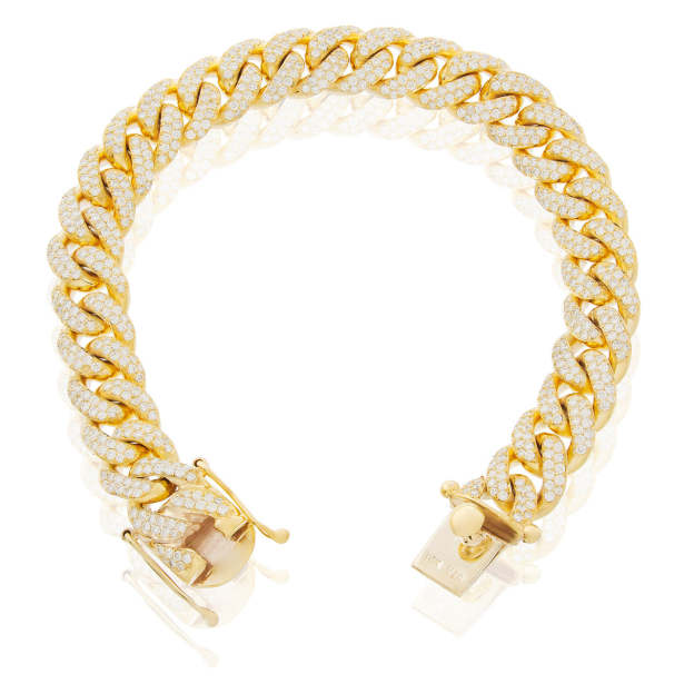 Mother's Day Gift 10.5ct Diamond Cuban Bracelet-Engravingift