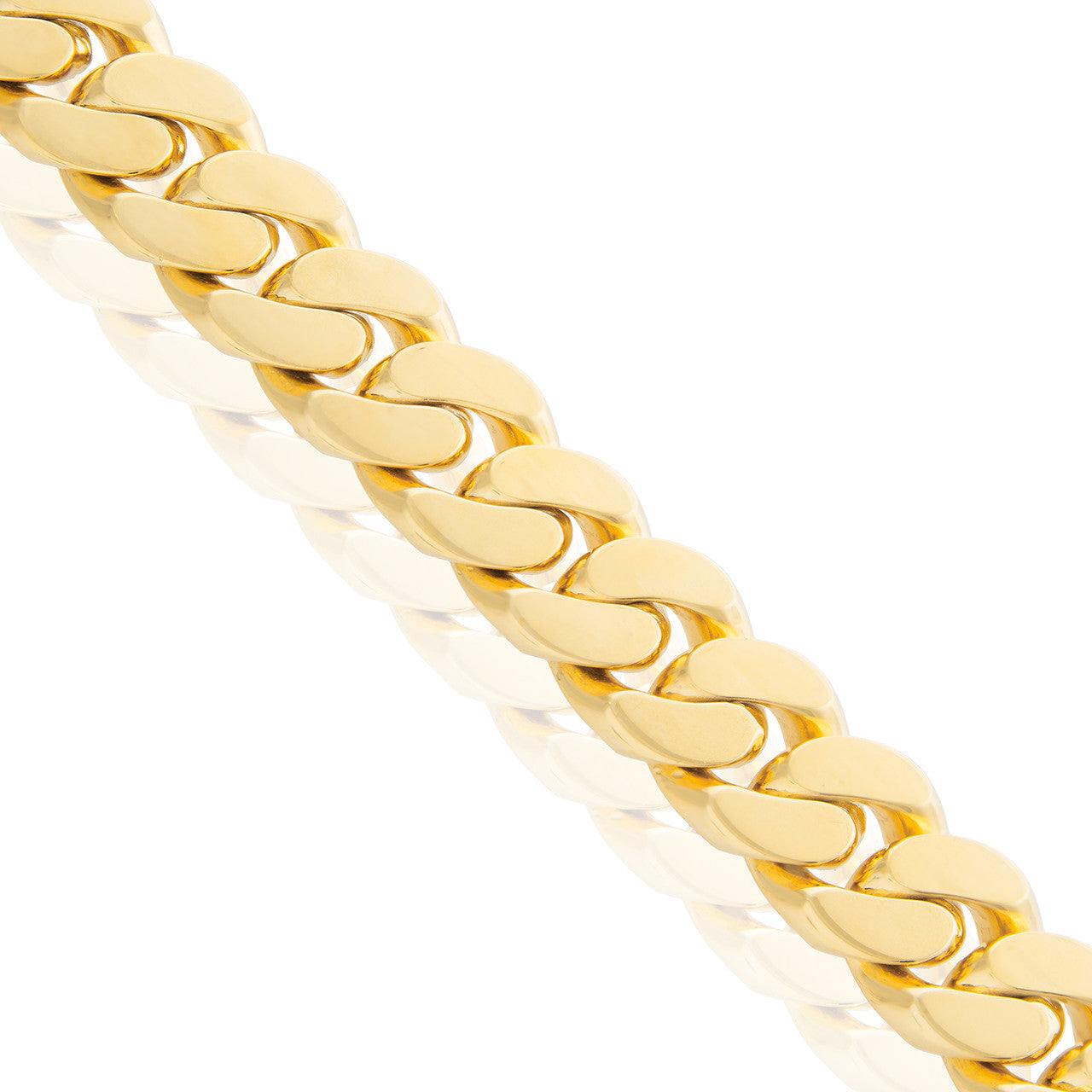 10K Yellow Gold 9.25ct Diamond Cuban Link Bracelet