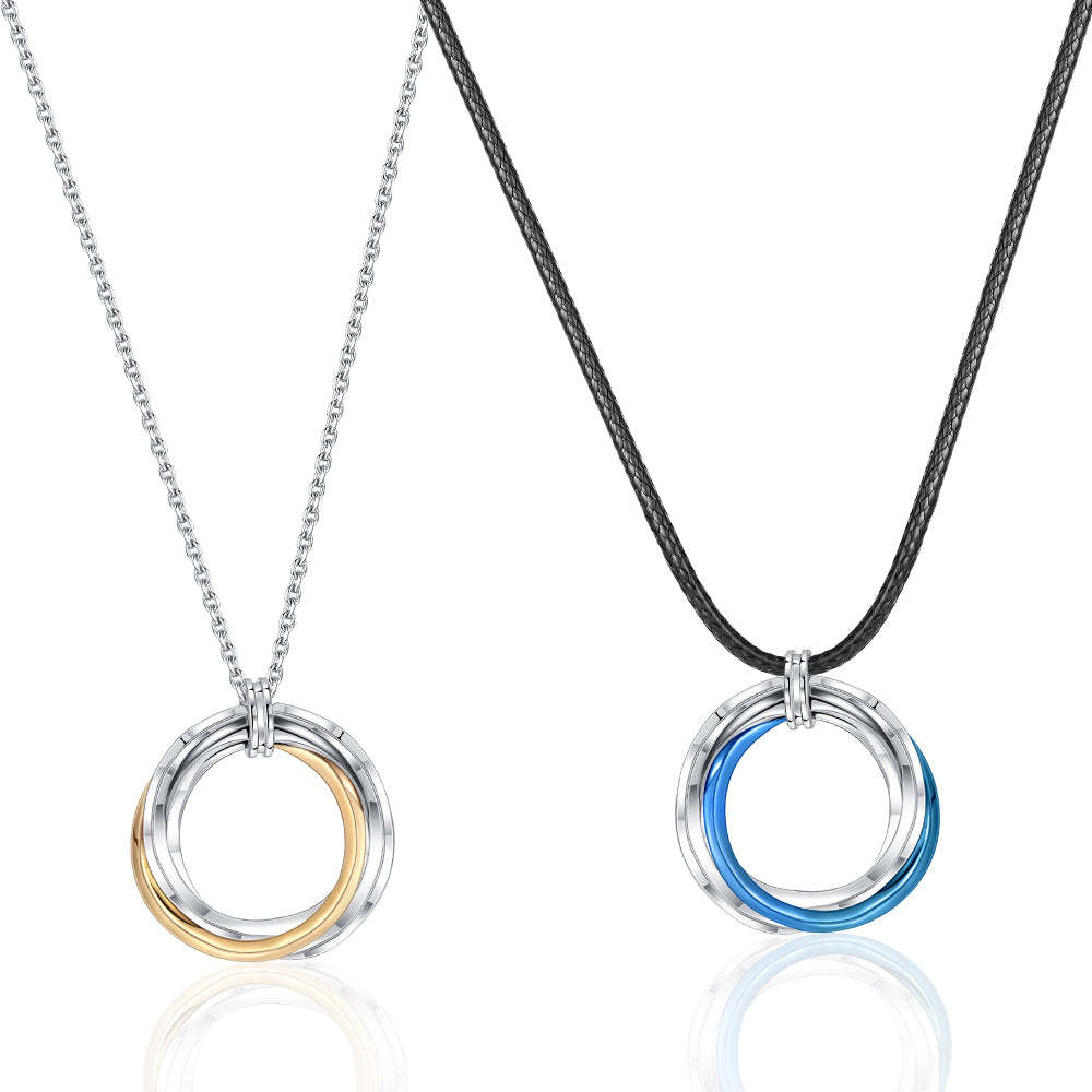 Christmas Gift Layered Ring Pendant Necklace