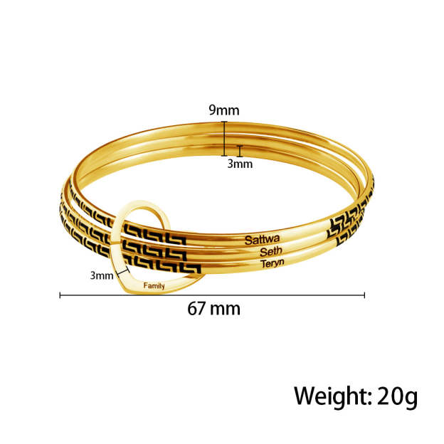 Mother's Day Gift Zigzag Heart Bracelet-Engravingift