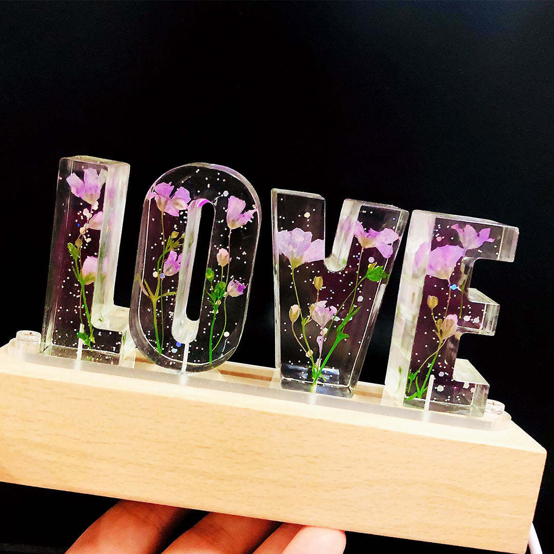 Mother's Day Gift Custom Resin Letter Lamp - HANDMADE-Engravingift
