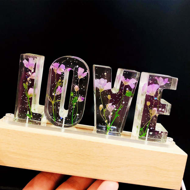 Mother's Day Gift Custom Resin Letter Lamp - HANDMADE-Engravingift