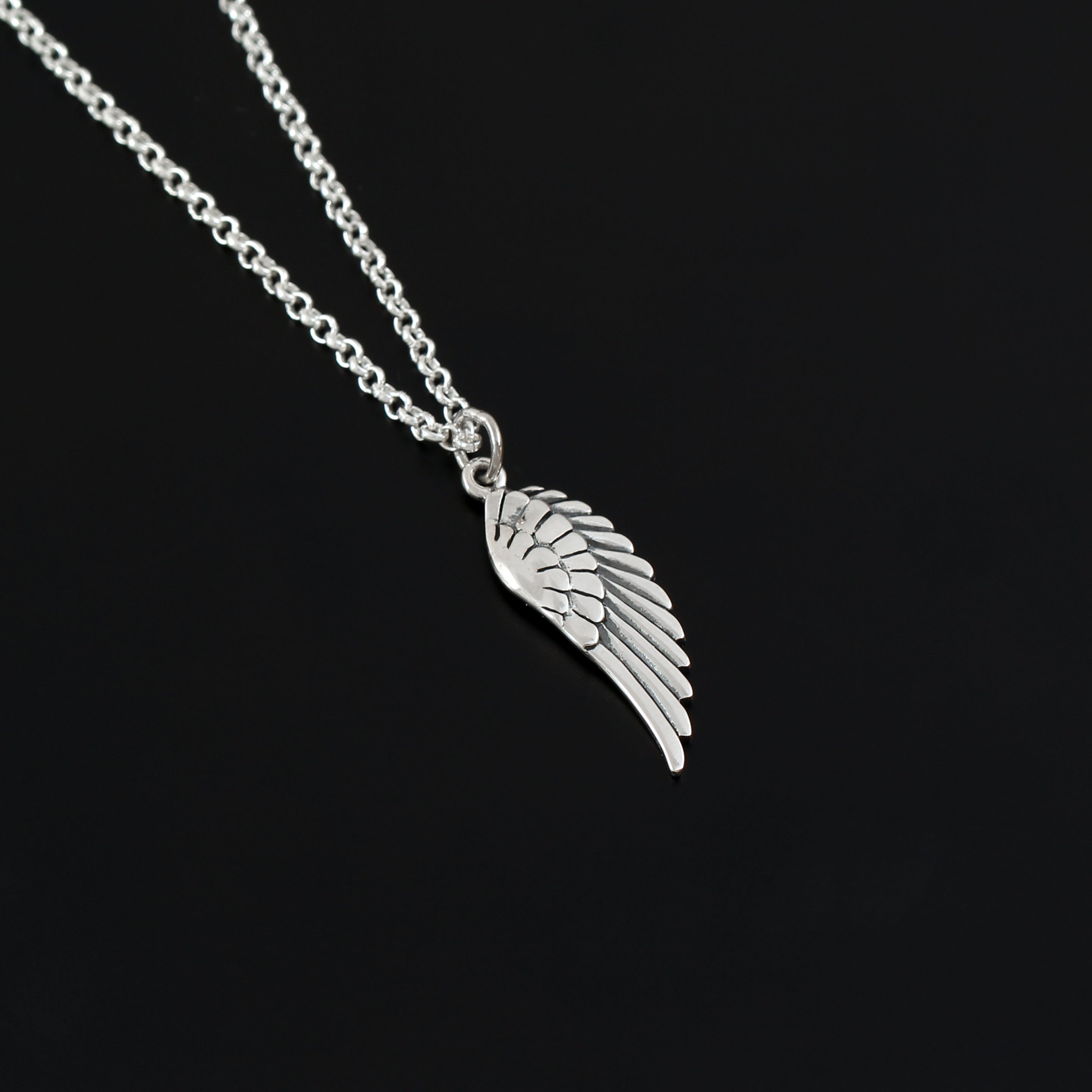 Mother's Day Gift A Charmed Impression 11 11 Large Angel Wing Pendant Necklace-Engravingift