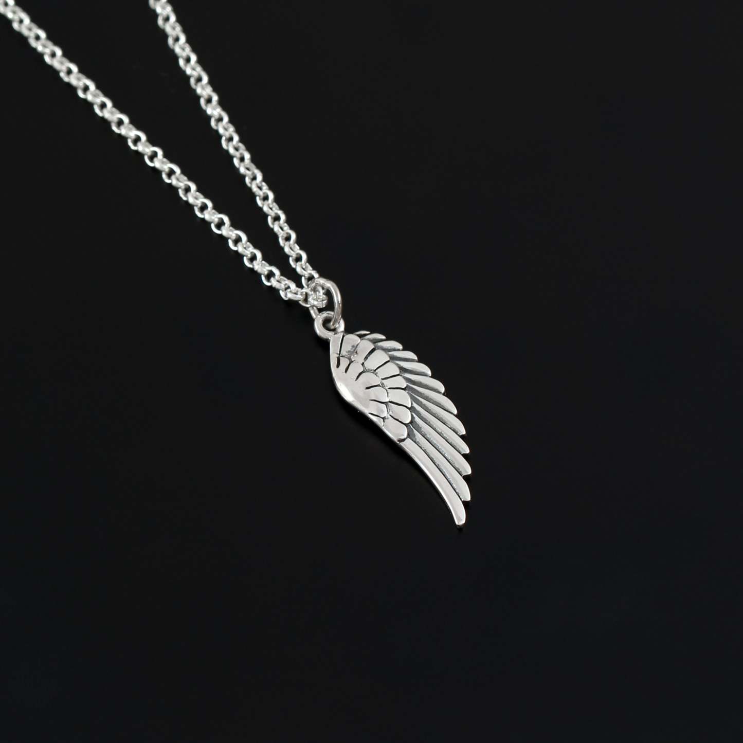 Mother's Day Gift A Charmed Impression 11 11 Large Angel Wing Pendant Necklace-Engravingift