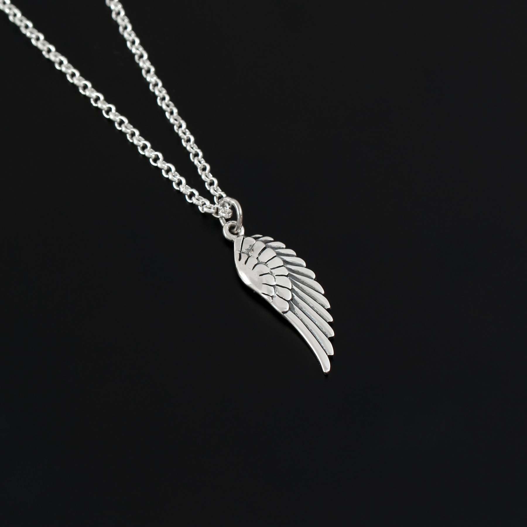 Mother's Day Gift A Charmed Impression 11 11 Large Angel Wing Pendant Necklace-Engravingift