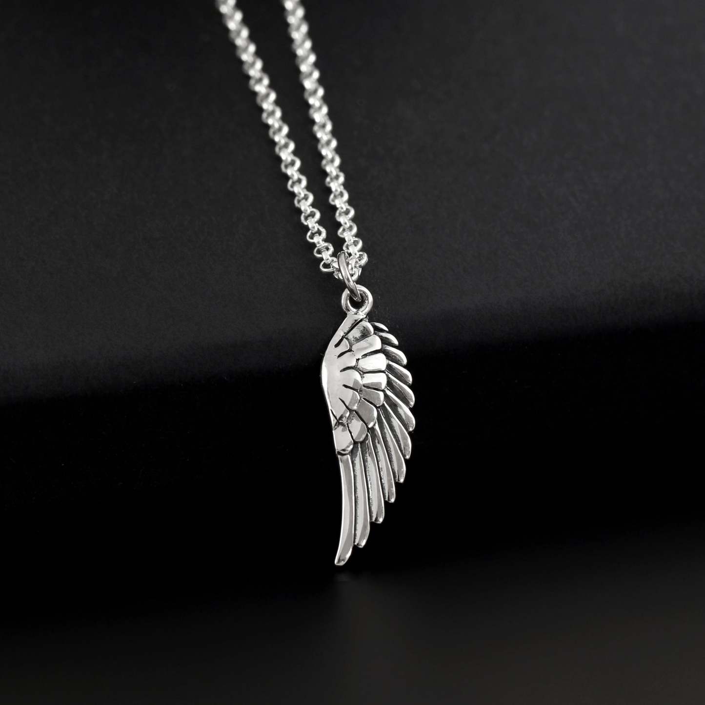 Mother's Day Gift A Charmed Impression 11 11 Large Angel Wing Pendant Necklace-Engravingift