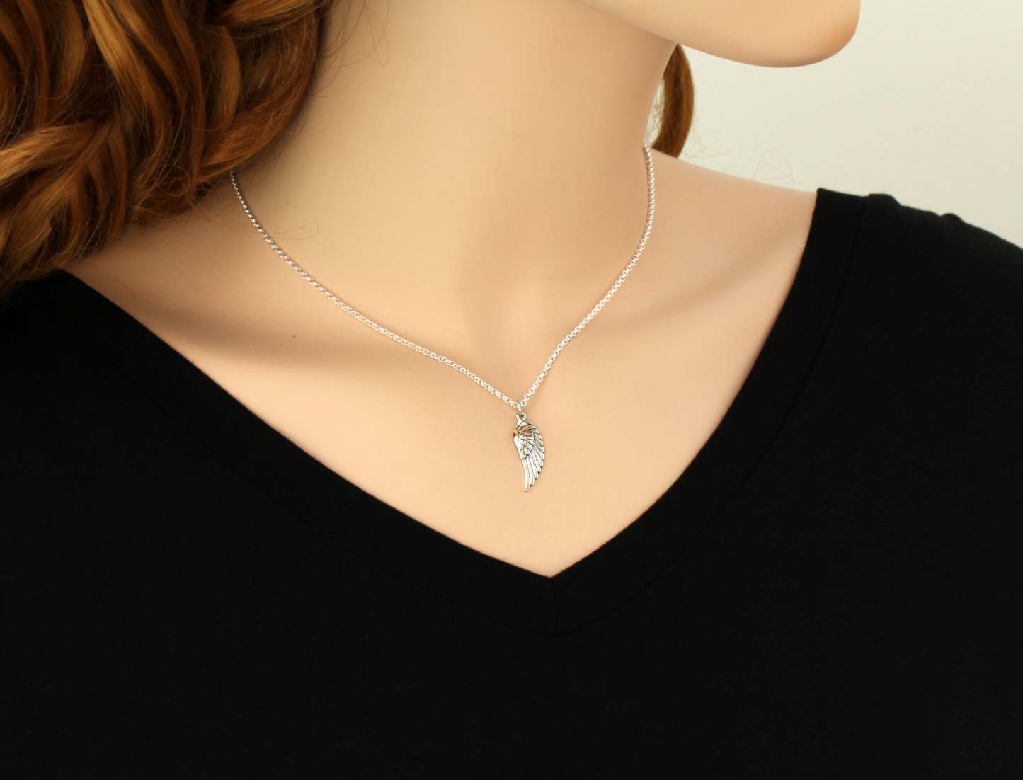 Mother's Day Gift A Charmed Impression 11 11 Large Angel Wing Pendant Necklace-Engravingift