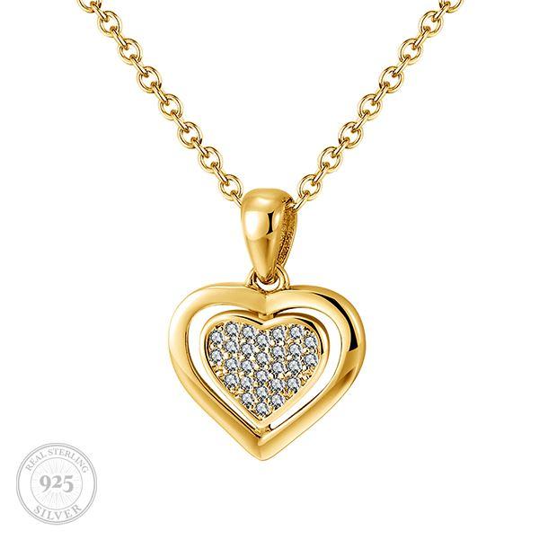 Mother's Day Gift Brilliant Heart Pendant Necklace-Engravingift