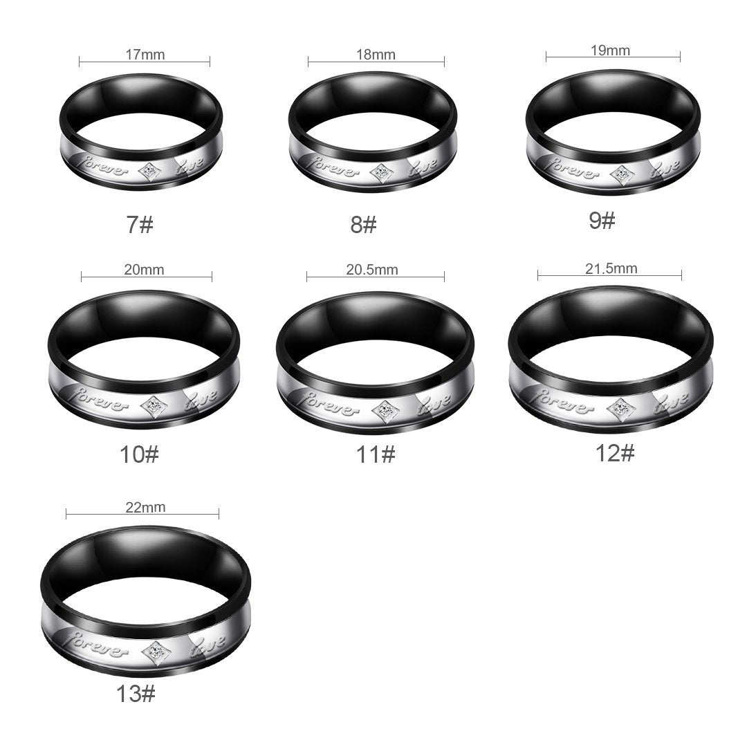 Mother'sDay Gift Mother'sDay gift Melody Forever Love Couple Diamond Ring-Engravingift