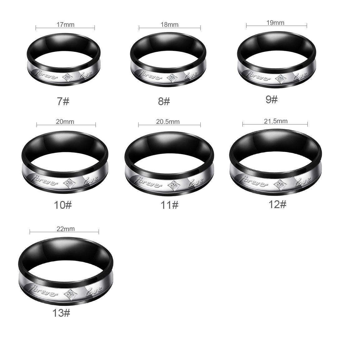 Mother'sDay Gift Mother'sDay gift Melody Forever Love Couple Diamond Ring-Engravingift