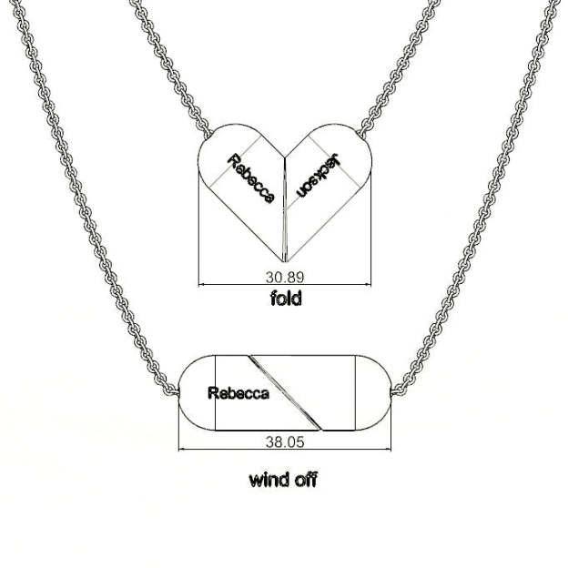 Mother's Day Gift Customized Rotating Deformation Necklace-Engravingift