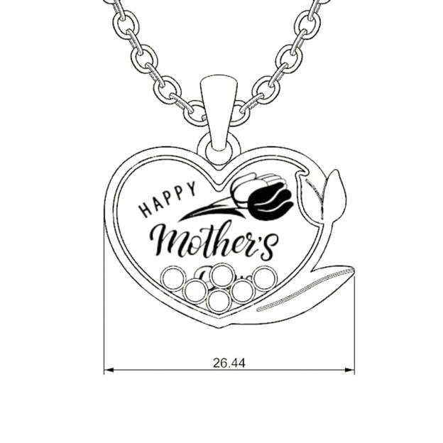 Mother's Day Gift Tulip Custom Birthstone Necklace-Engravingift