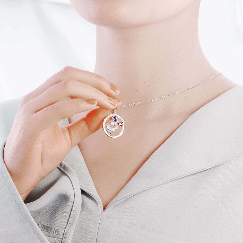 Mother's Day Gift Custom Diamond Butterfly Pendant Necklace-Engravingift