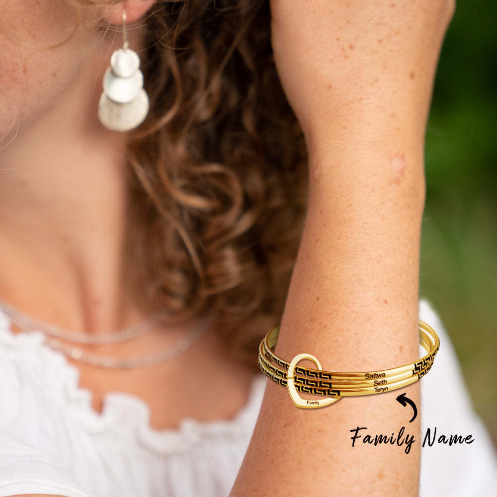 Mother's Day Gift Zigzag Heart Bracelet-Engravingift