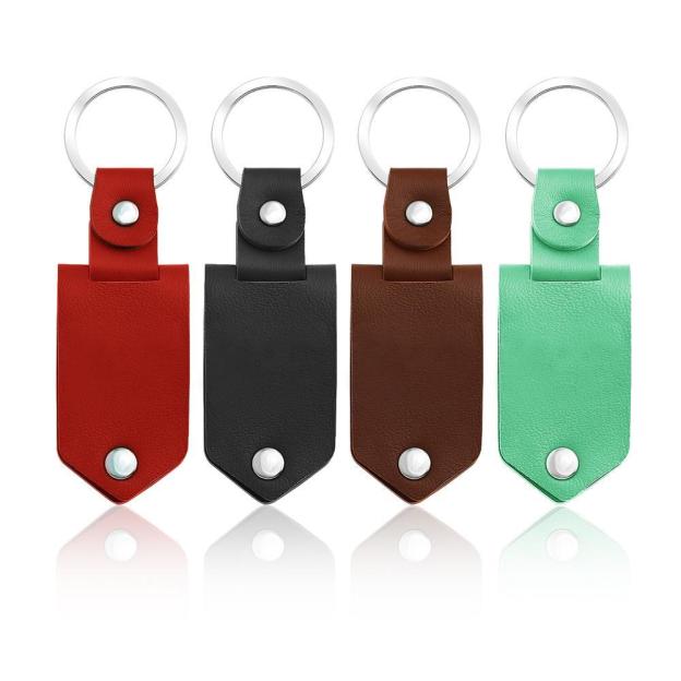Father's Day Gift Custom Photo cowhide Leather Keychain-Engravingift