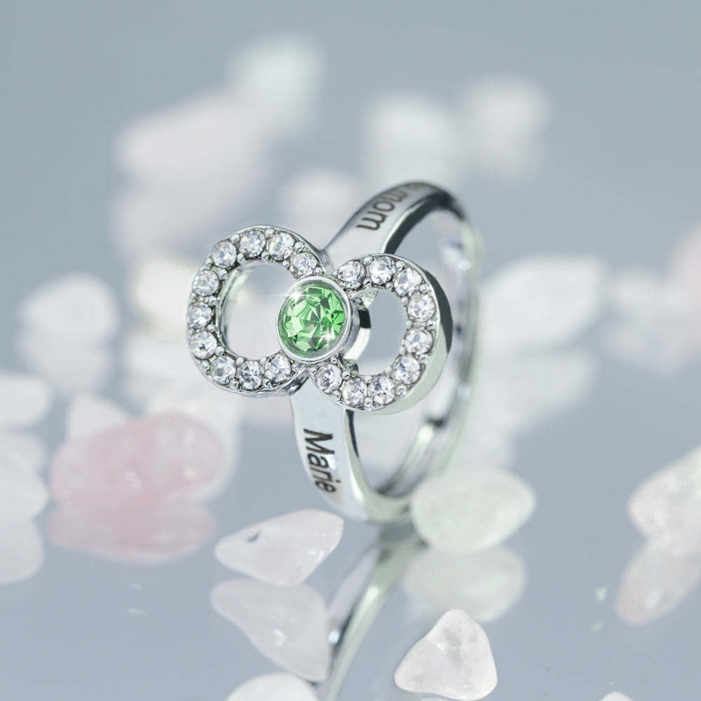 Mother's Day Gift Infinity Love Mom Symbol Ring-Engravingift