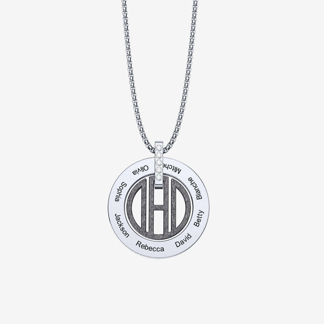 Christmas Gift Personalized DAD Circle Necklace-Engravingift