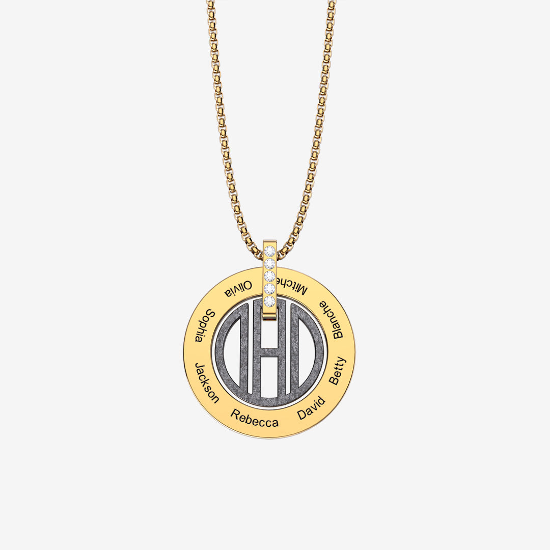 Christmas Gift Personalized DAD Circle Necklace-Engravingift