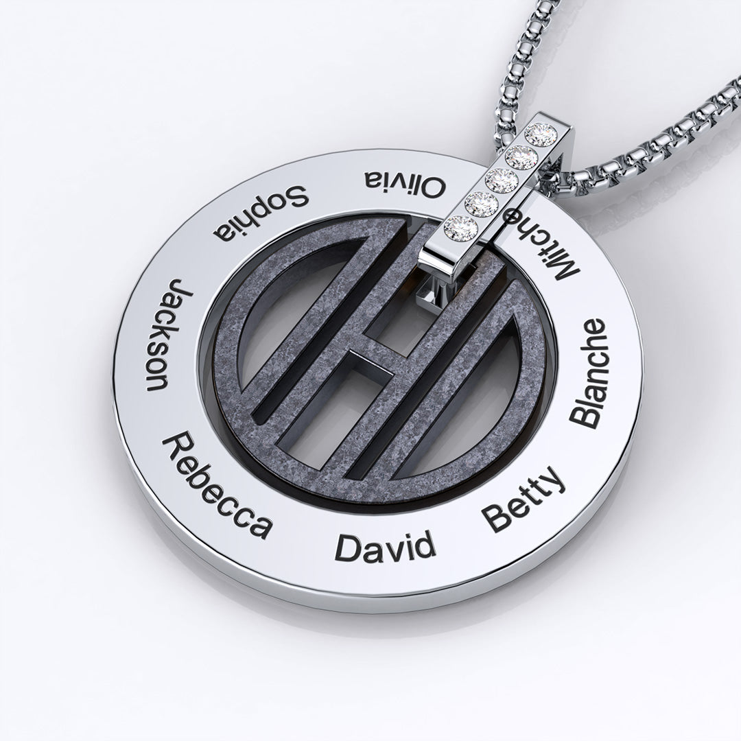 Christmas Gift Personalized DAD Circle Necklace-Engravingift