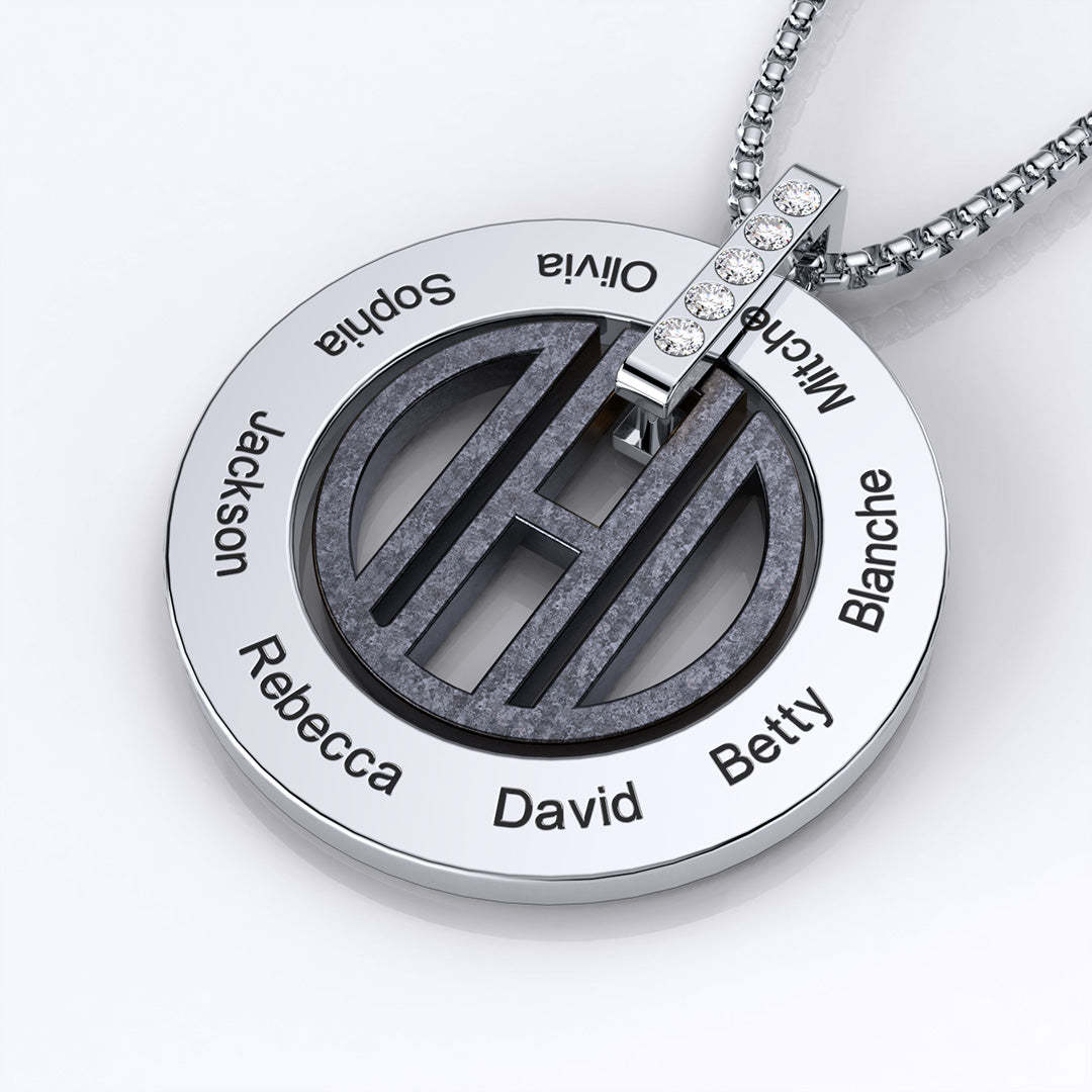 Christmas Gift Personalized DAD Circle Necklace-Engravingift