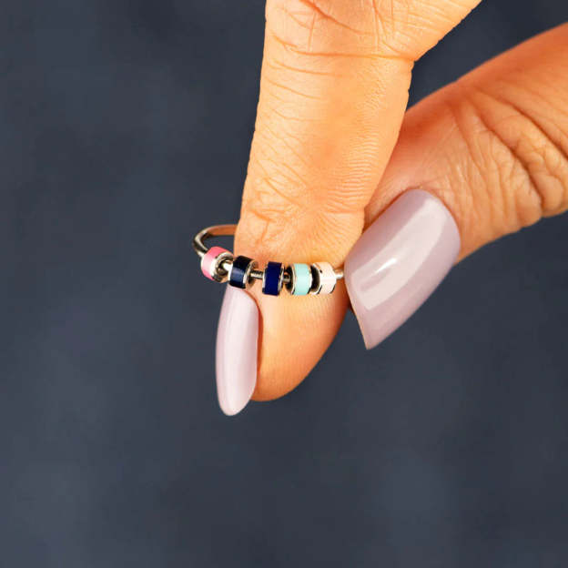 Mother's Day Gift To My Daughter Anxiety Relieving Enamel Fidget Ring-Engravingift