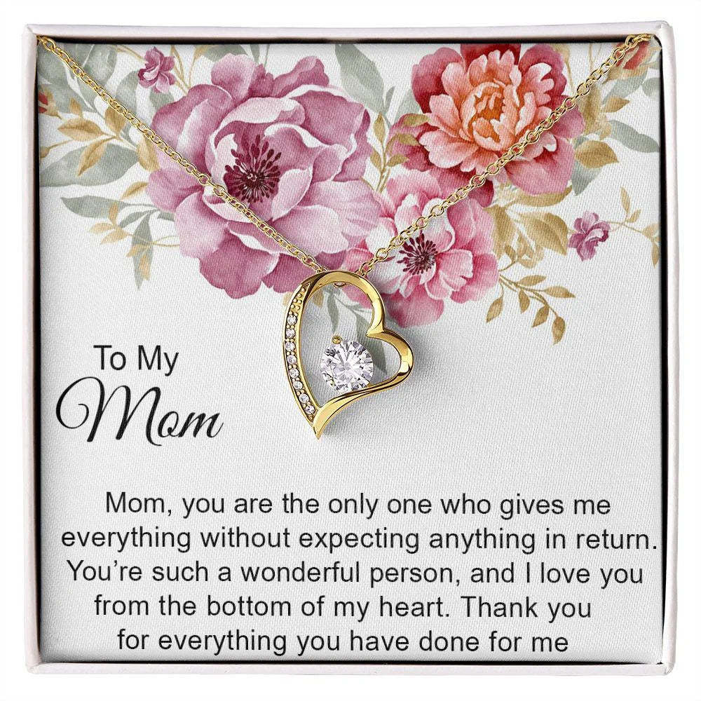 Mother's Day Gift To My Mom S925 Heart Necklace "I love you from the bottom of my heart" Emotional Gifts For Mother-Engravingift