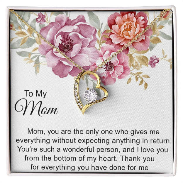 Mother's Day Gift To My Mom S925 Heart Necklace "I love you from the bottom of my heart" Emotional Gifts For Mother-Engravingift