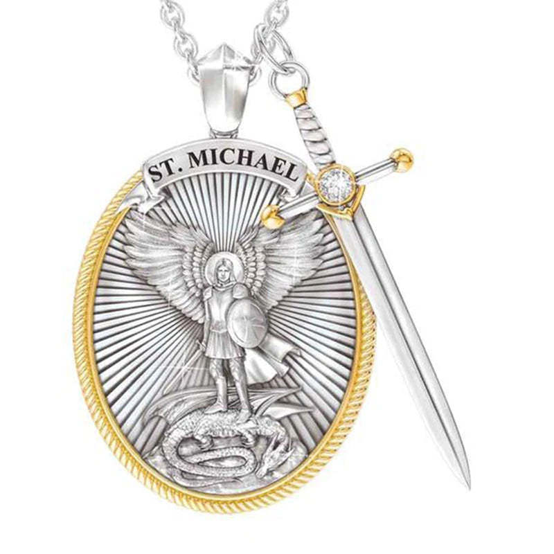 Mother's Day Gift St. Michael The Archangel Necklace-Engravingift