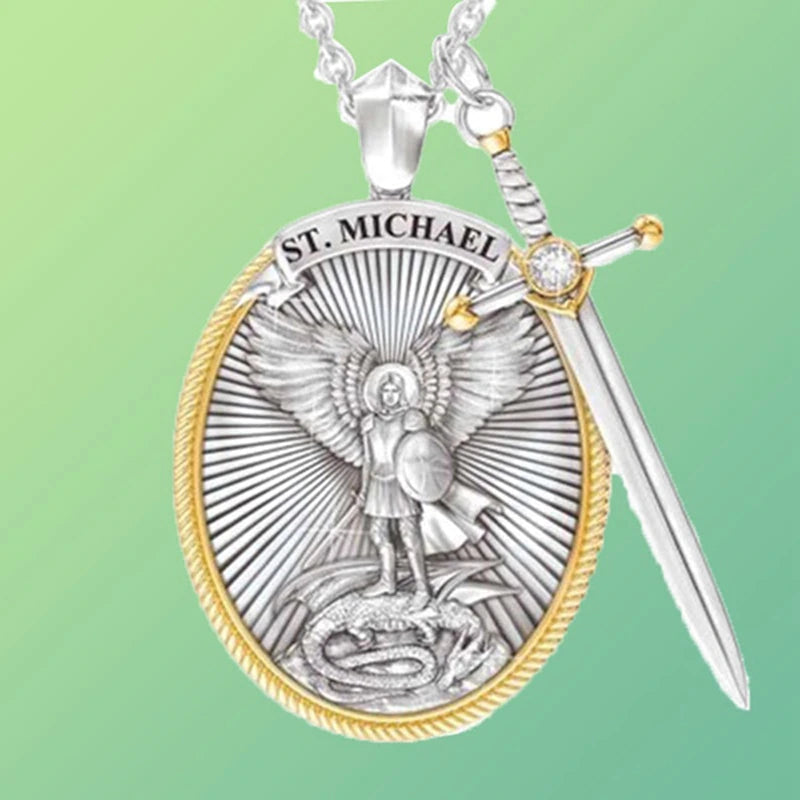 Mother's Day Gift St. Michael The Archangel Necklace-Engravingift