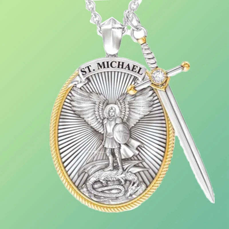Mother's Day Gift St. Michael The Archangel Necklace-Engravingift