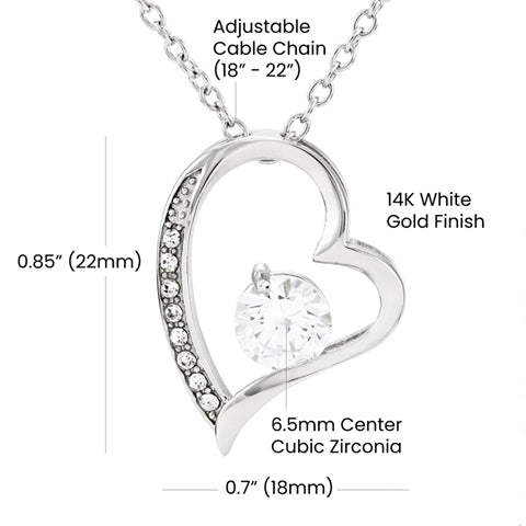 Mother's Day Gift To My Bonus Daughter Heart Necklace "life has given me the gift of you" Warm Gifts For Daughter-Engravingift