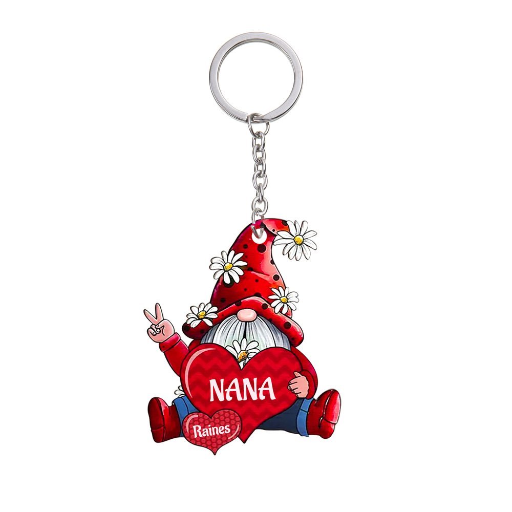 Christmas Gift Cartoon Personalized Family Names Keychain-Engravingift