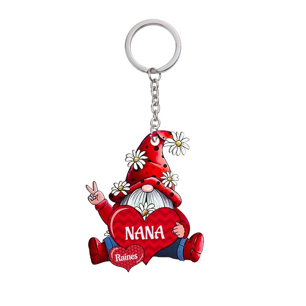 Christmas Gift Cartoon Personalized Family Names Keychain-Engravingift