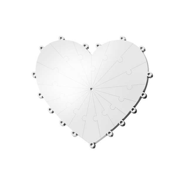 Christmas Gift Family/Sibling/BFF Gift Personalized Heart Puzzle Pieces Necklace or Keychain