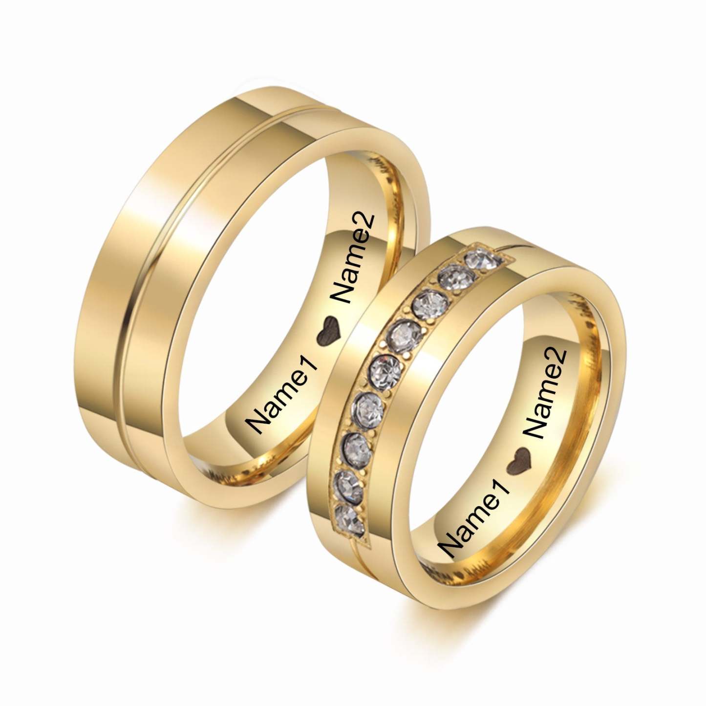 Mother's Day Gift Couple Ring Personalized Love Matching Rings Gift for Couple Friends BBF-Engravingift