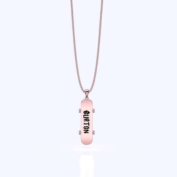 Mother's Day Gift Street Lover Custom Name Skateboard Necklace-Engravingift