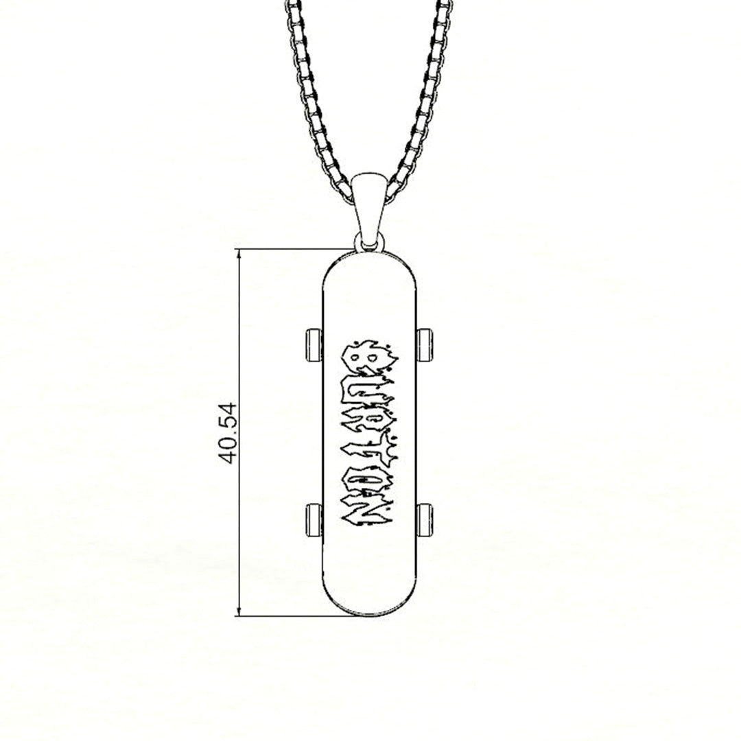 Mother's Day Gift Street Lover Custom Name Skateboard Necklace-Engravingift