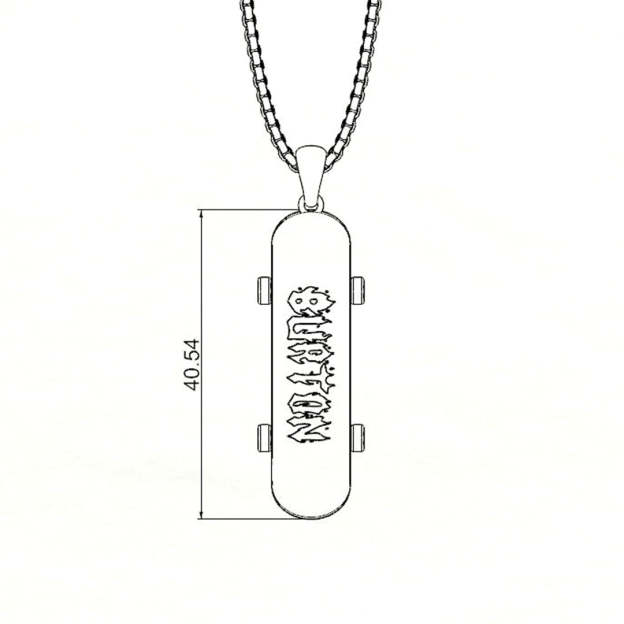 Mother's Day Gift Street Lover Custom Name Skateboard Necklace-Engravingift